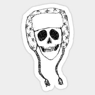 snow skull Sticker